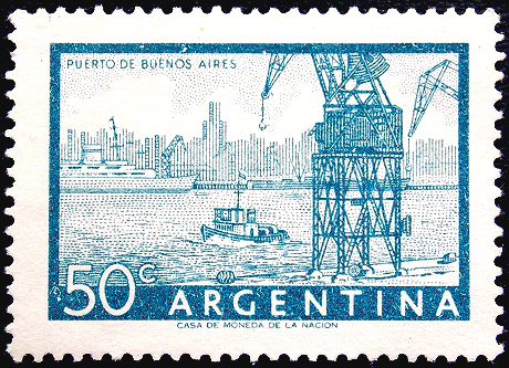 Аргентина 1959 год . Порт в Буенос Айрес .